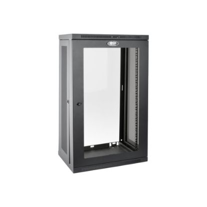 Picture of Tripp Lite 21U Wall Mount Rack Enclosure Server Cabinet w/Acrylic Door - For LAN Switch, Patch Panel - 21U Rack Height x 19in Rack Width x 16.50in Rack Depth - Wall Mountable - Black Powder Coat - Steel, Acrylic