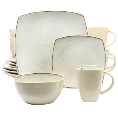 Picture of Gibson Elite Soho Lounge 16-Piece Stoneware Dinnerware Set, Light Taupe