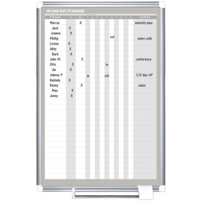 Picture of MasterVision In/Out Magnetic Dry-Erase Whiteboard, 24inH x 36inW, Aluminum Frame With Silver Finish