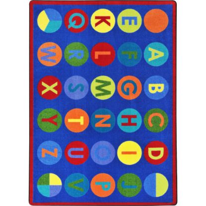 Picture of Joy Carpets Kid Essentials Rectangular Area Rug, Alpha-Dots, 7-2/3ft x 10-3/4ft, Multicolor