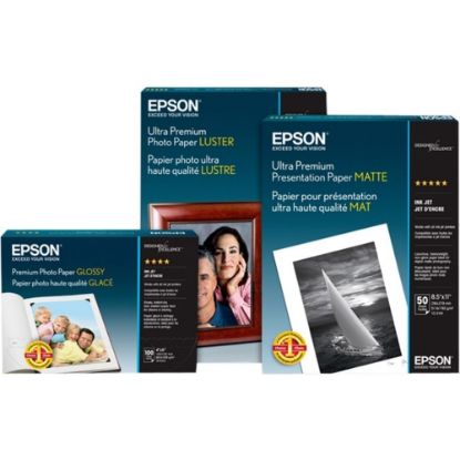 Picture of Epson Coated Double Weight Paper Roll, Matte, 36in x 82ft, White