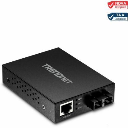 Picture of TRENDnet 1000Base-T to 1000Base-SX Multi-Mode SC Fiber Converter; Up to 550m (1800 ft.); 2 Gbps Switching Capacity; TFC-GMSC - 1000Base-T to 1000-SX