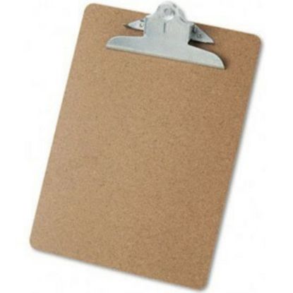 Picture of Universal Hardboard Clipboard - 1.25in Capacity - 8.5in x 11in - Hardboard - Brown