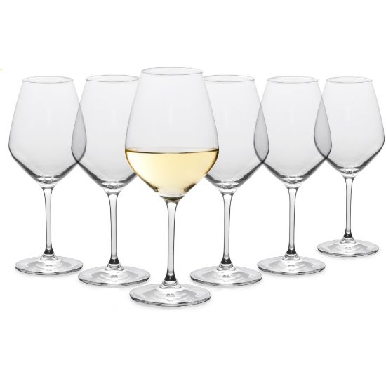 Picture of Table 12 White Wine Glasses, 14.5 Oz, Clear, Set Of 6 Glasses