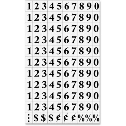 Picture of MasterVision Magnetic Numbers, 3/4in x 1/2in, Black, Pack Of 120