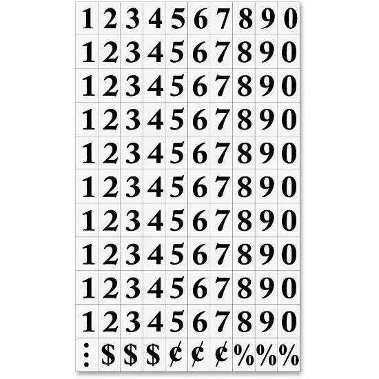 Picture of MasterVision Magnetic Numbers, 3/4in x 1/2in, Black, Pack Of 120