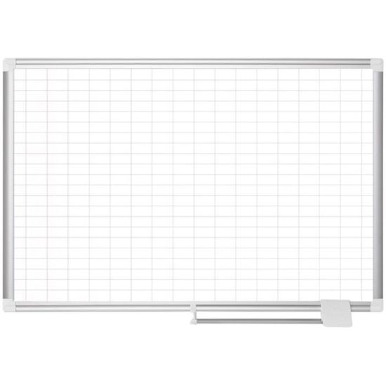 Picture of MasterVision 2in Grid Magnetic Gold Ultra Board Kit, 36in x 48in, White/Silver