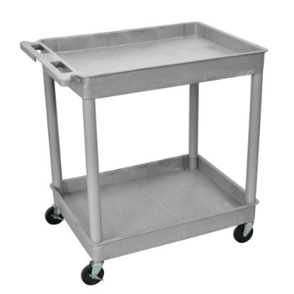 Picture of H. Wilson Plastic Tub Cart, 37 1/4inH x 32inW x 24inD, Gray