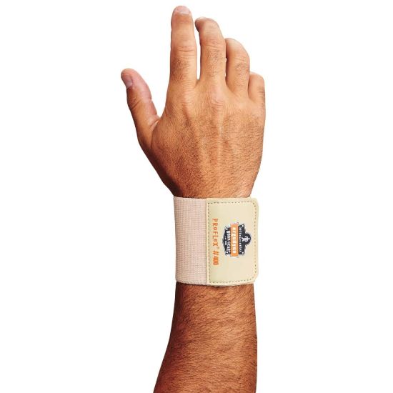 Picture of Ergodyne ProFlex 400 Supports, Wrist Wrap, Tan, Pack Of 6 Supports