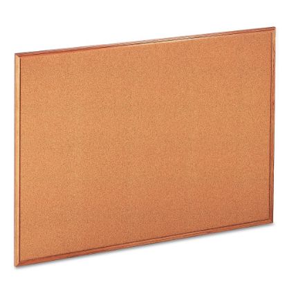 Picture of Universal 43604 Bulletin Board, 36in x 48in, Wood Frame With Oak Finish