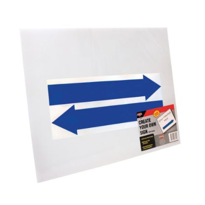 Picture of Cosco Large Blank Sign With Vinyl Arrows And Stake, 19in X 15in, White