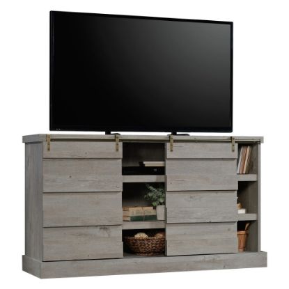 Picture of Sauder Cannery Bridge Credenza For 60in Televisions, Mystic Oak