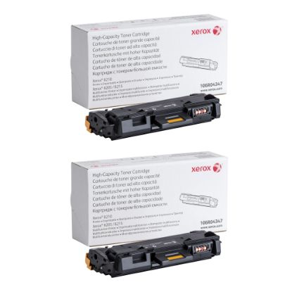 Picture of Xerox 106R04347 Black High Yield Toner Cartridges, Pack Of 2