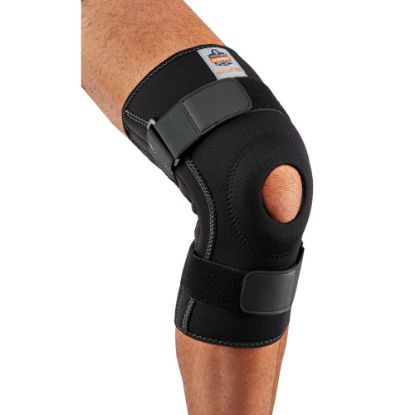 Picture of Ergodyne Proflex 620 Knee Sleeve, With Open Patella/Spiral Stays, X-Large, Black