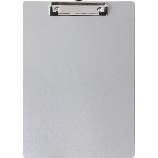 Picture of Business Source Aluminum Clipboard - 8 1/2in x 11in - Aluminum - Silver - 1 Each