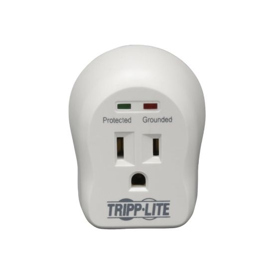 Picture of Tripp Lite Surge Protector Wallmount Direct Plug In 120V 1 Outlet 600 Joule - Surge protector - 15 A - AC 120 V - 1800 Watt - output connectors: 1