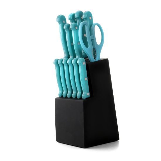 Picture of MegaChef 14-Piece Knife Set, Teal