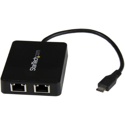 Picture of StarTech.com USB C To Dual Gigabit Ethernet Adapter With USB 3.0 (Type-A) Port