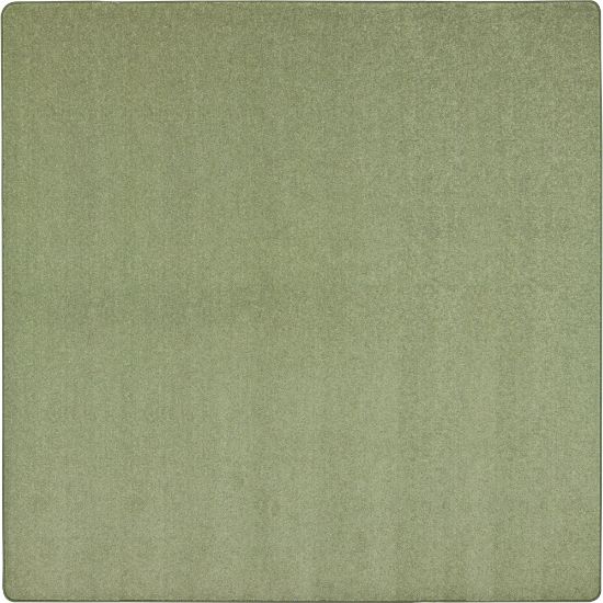 Picture of Joy Carpets Kid Essentials Solid Color Square Area Rug, Endurance, 6ft x 6ft, Sage