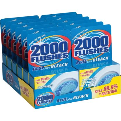 Picture of WD-40 2000 Flushes Blue/Bleach Bowl Cleaner Tablets - Concentrate Tablet - 3.50 oz (0.22 lb) - 12 / Carton - Blue