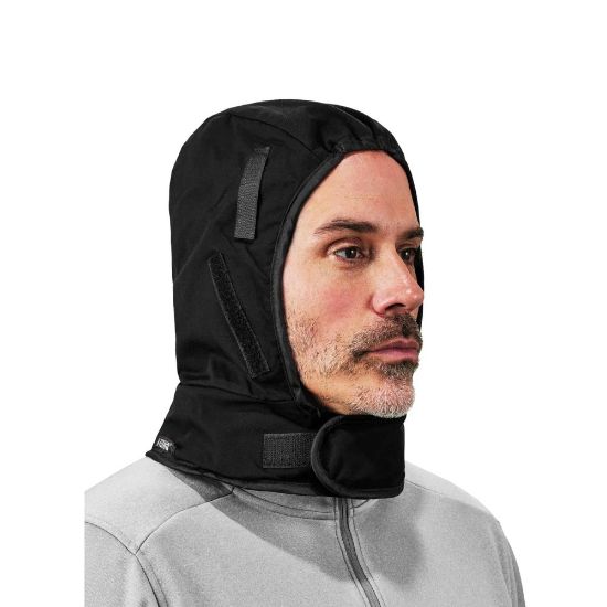 Picture of Ergodyne N-Ferno 6862 Thermal Liner, Shoulder-Length 2-Layer Winter Liner With FR Cotton, One Size, Black