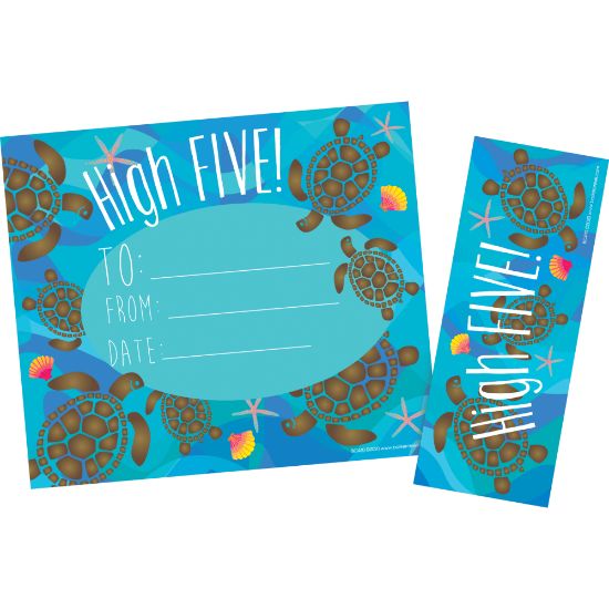 Picture of Barker Creek Kai Ola Awards & Bookmarks Set, High Five, 8-1/2in x 5-1/2in, Set Of 30