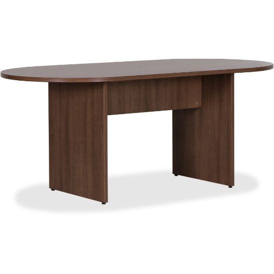 Picture of Lorell Essentials Laminate Oval Conference Table, 29-1/2inH x 72inW x 36inD, Walnut