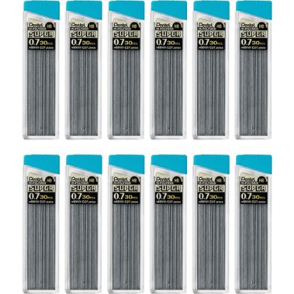 Picture of Pentel Super Hi-Polymer Leads - 0.7 mmMedium Point - HB - Black - 360 / Box