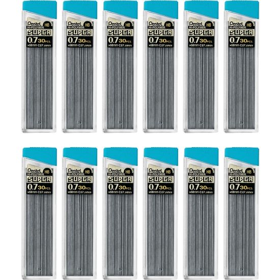 Picture of Pentel Super Hi-Polymer Leads - 0.7 mmMedium Point - HB - Black - 360 / Box