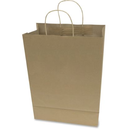 Picture of COSCO Premium Large Brown Paper Shopping Bags - 12in Width x 17in Length - Kraft - Paper - 50/Box - Shopping