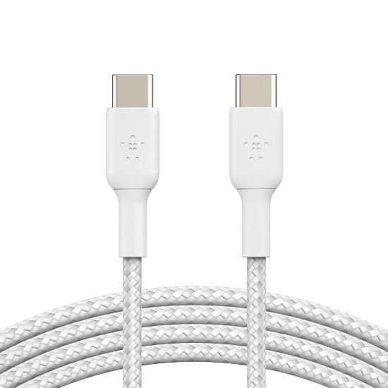 Picture of Belkin BoostCharge Braided USB-C To USB-C Cable, 1M/3.3ft, White