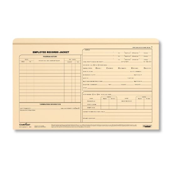 Picture of ComplyRight Employee Record Folders, Legal, 15in x 9 1/2in, Pack Of 25