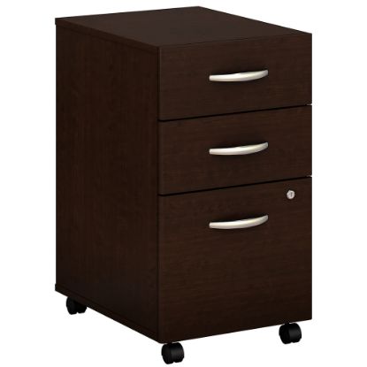 Picture of Bush Business Furniture Components 21inD Vertical 3-Drawer Mobile File Cabinet, Mocha Cherry, Standard Delivery