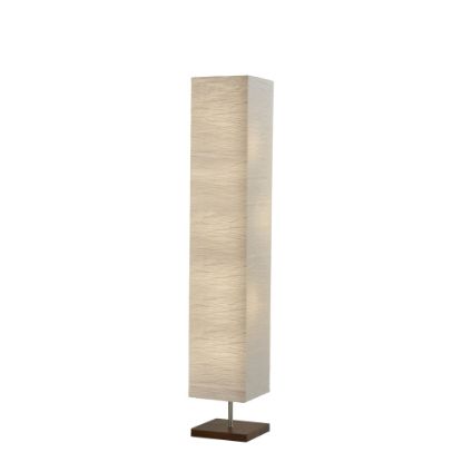 Picture of Adesso Dune Floor Torchiere, 57-1/4inH, White Shade/Walnut Base