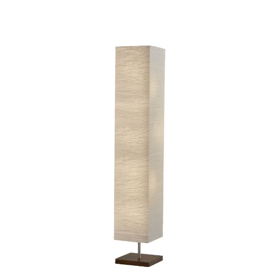 Picture of Adesso Dune Floor Torchiere, 57-1/4inH, White Shade/Walnut Base