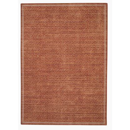 Picture of Linon Washable Outdoor Area Rug, Seiger, 7ft x 9ft, Orange/Ivory