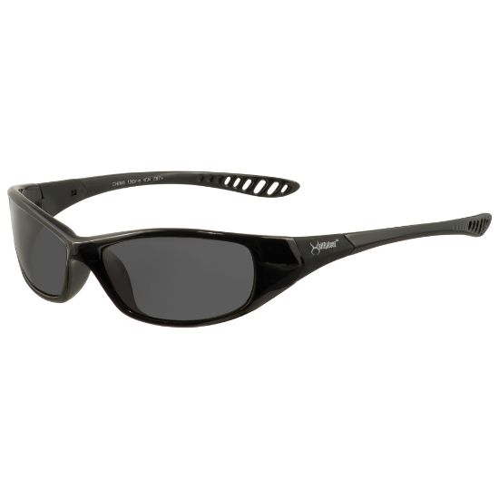 Picture of Kleenguard V40 Hellraiser Safety Eyewear - Ultraviolet Protection - Smoke Lens - Black Frame - Flex-Point Temple, Wraparound Lens, Scratch Resistant, Lightweight, Flexible - 1 Each