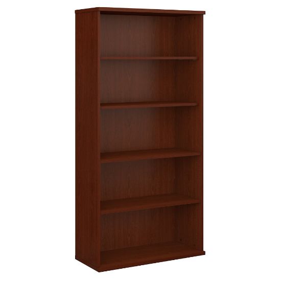 Picture of Bush Business Furniture Components 73inH 5-Shelf Bookcase, Mahogany, Standard Delivery