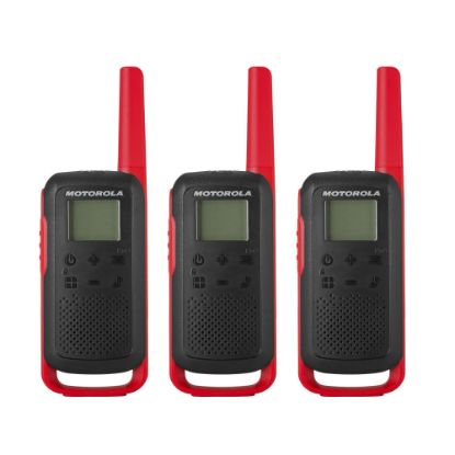 Picture of Motorola TalkAbout 2-Way Radios, T210TP, Black/Red, Set Of 3 Radios