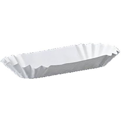 Picture of Brown Paper Goods Hot Dog Tray, 8inx 4in, White, Case Of 3,000