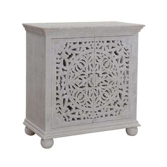 Picture of Coast to Coast Dahlia Storage Chest, 39inH x 37inW x 18inD, Bree Sandblast Whitewash