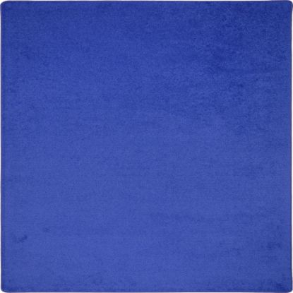 Picture of Joy Carpets Kid Essentials Solid Color Square Area Rug, Endurance, 6ft x 6ft, Royal Blue