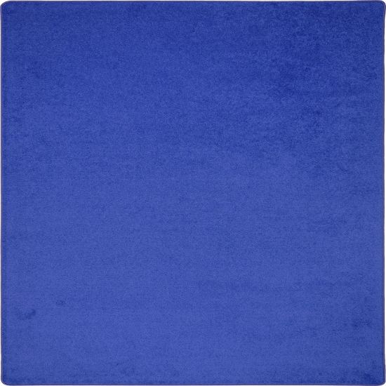 Picture of Joy Carpets Kid Essentials Solid Color Square Area Rug, Endurance, 6ft x 6ft, Royal Blue