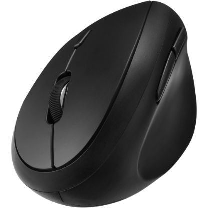 Picture of Adesso iMouse V10 - Wireless Vertical Ergonomic Mini Mouse - Optical - Wireless - Radio Frequency - 2.40 GHz - Black - USB - 1600 dpi - Scroll Wheel - 6 Button(s) - Right-handed