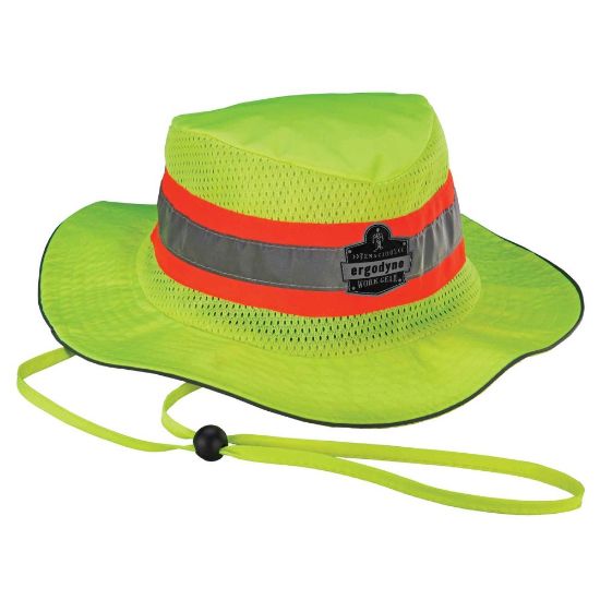 Picture of Ergodyne Chill-Its 8953CT Evaporative Class Headwear Hi-Vis Ranger Hat, Large/X-Large, Lime