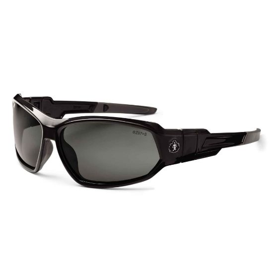 Picture of Ergodyne Skullerz Safety Glasses, Loki, Polarized, Black Frame, Smoke Lens