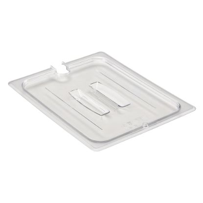 Picture of Cambro Camwear 1/2 H-Pan Notched Food Pan Lids With Handles, Clear, Set Of 6 Lids