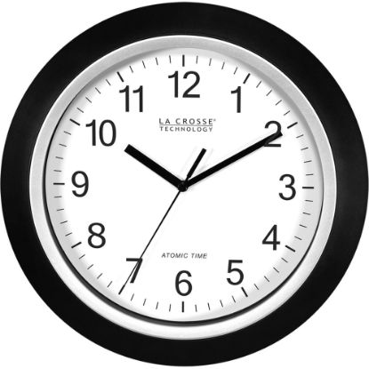 Picture of La Crosse Technology WT-3129B 12 inch Atomic Wall Clock - Analog - Atomic - Black