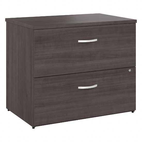 Picture of Bush Business Furniture Hybrid 35-11/16inW x 23-3/8inD Lateral 2-Drawer File Cabinet, Storm Gray, Standard Delivery