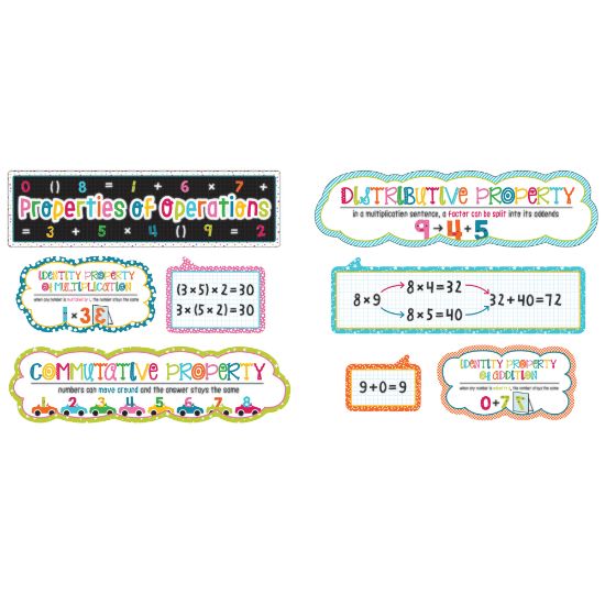 Picture of Carson-Dellosa School Pop Properties Of Operations Mini Bulletin Board Set, Multicolor, Grades 1-4